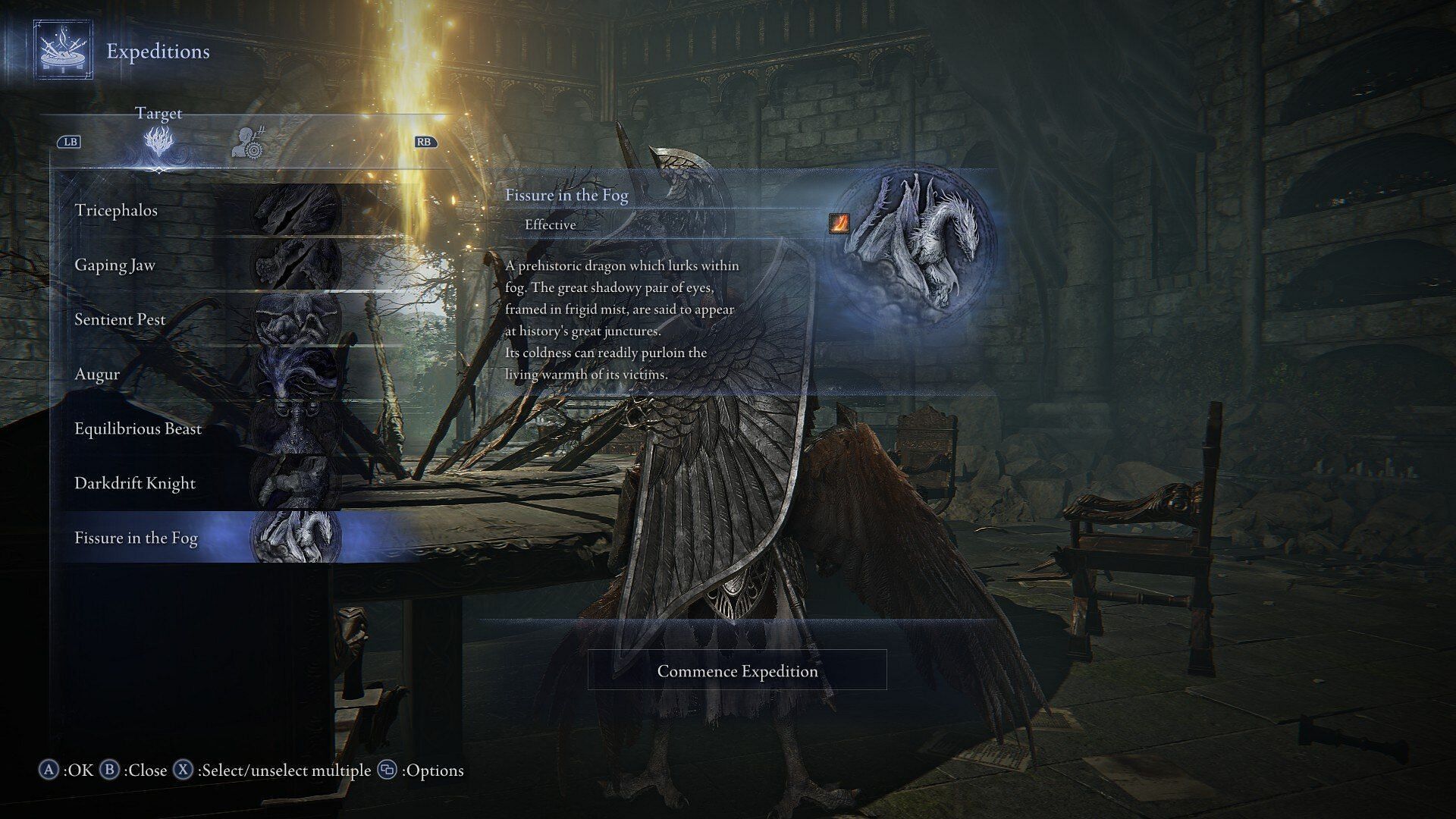 The Expedition menu (Image via Sportskeeda Gaming || FromSoftware)